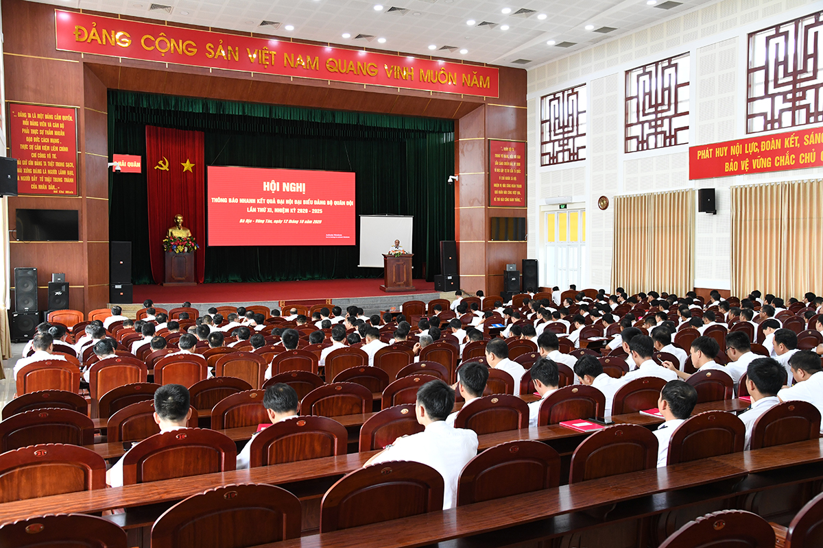 Vùng 2 Hải quân: Thông báo nhanh kết quả Đại hội đại biểu Đảng bộ Quân đội lần thứ XI



